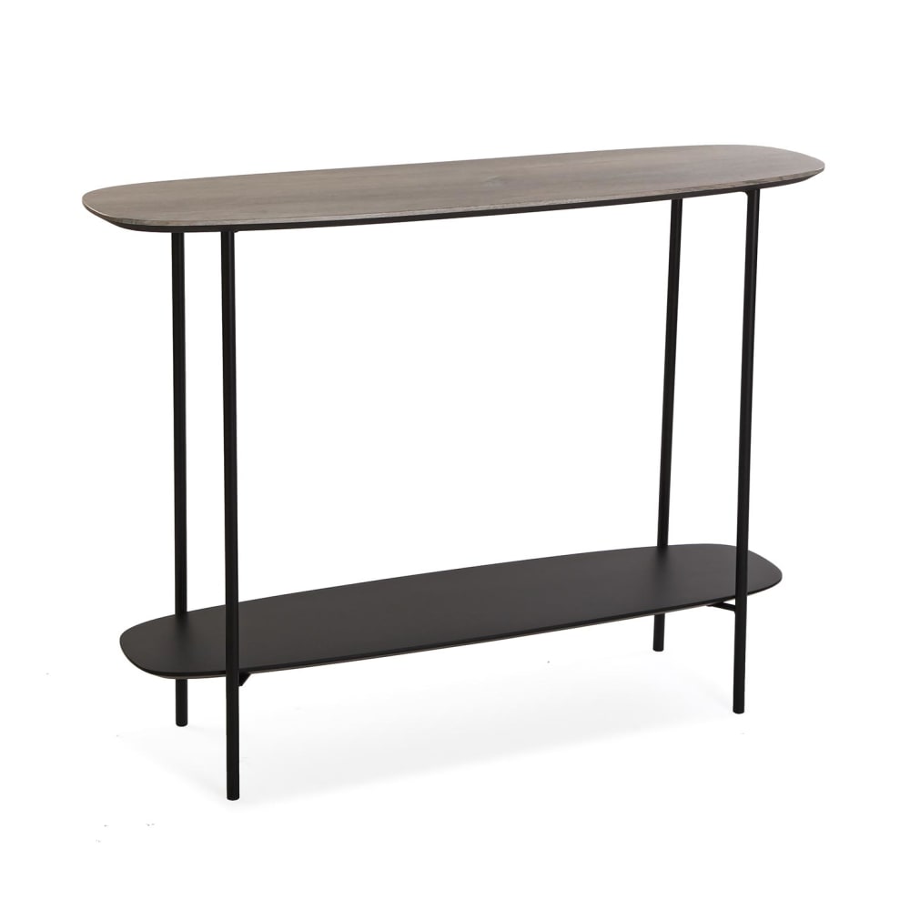 Versa Home Eingangskonsole aus Spanplatte, braun und schwarz style industrial - Spanplatte