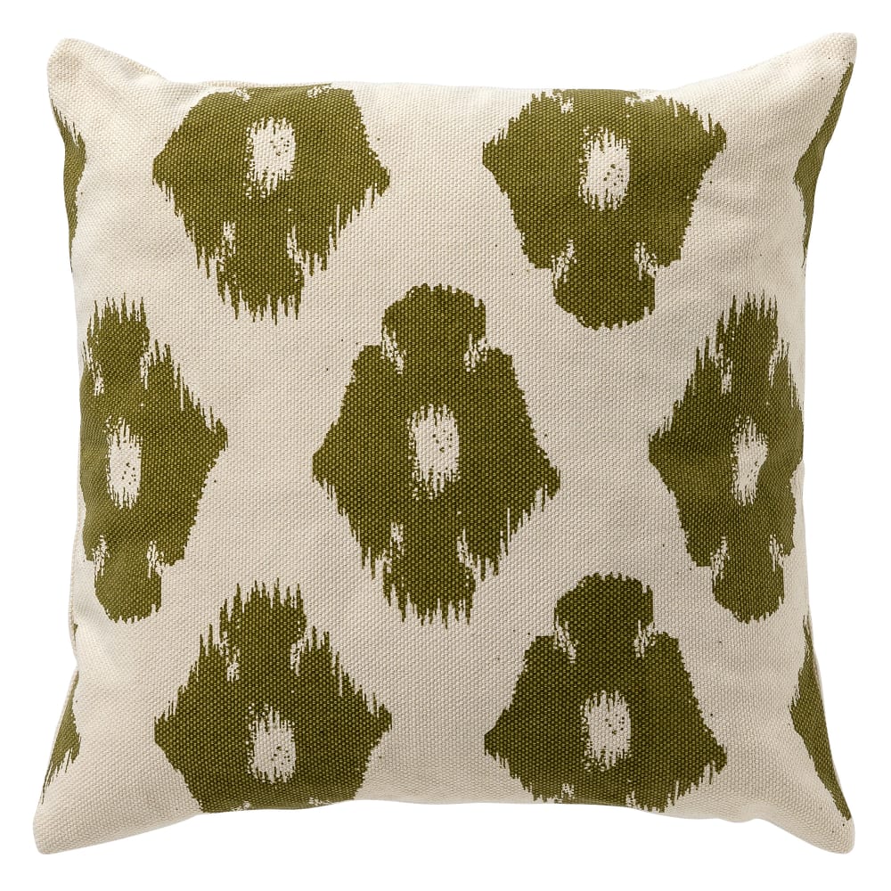 Housse de coussin vert 69% polyester , 25% coton et 6% viscose-45x45