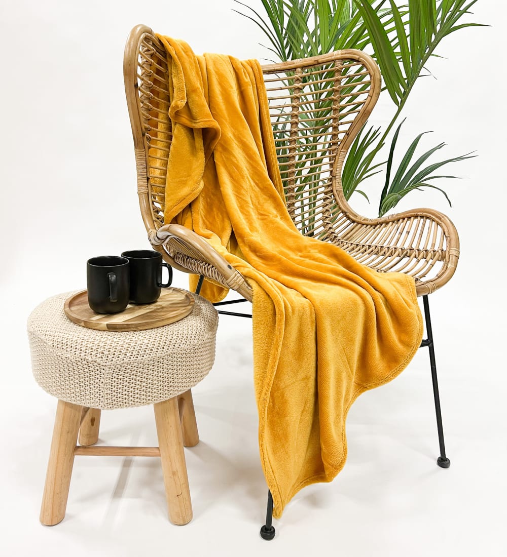 Plaid jaune 140x180 cm - Maisons du Monde