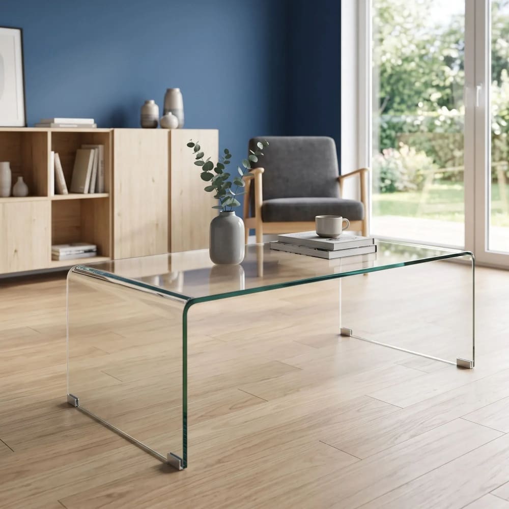 Table basse rectangulaire contemporaine en verre l120 - Maisons du Monde