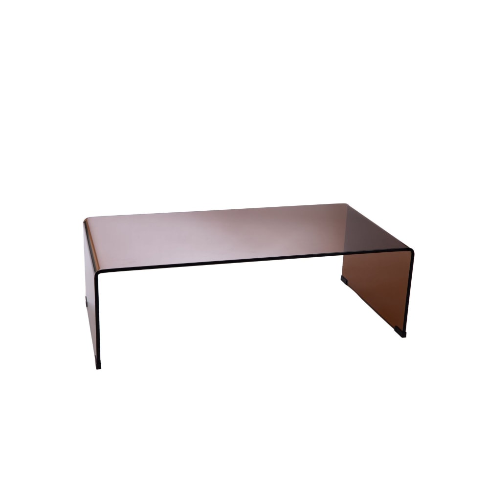 Table basse rectangulaire en verre fumé l110 - Maisons du Monde