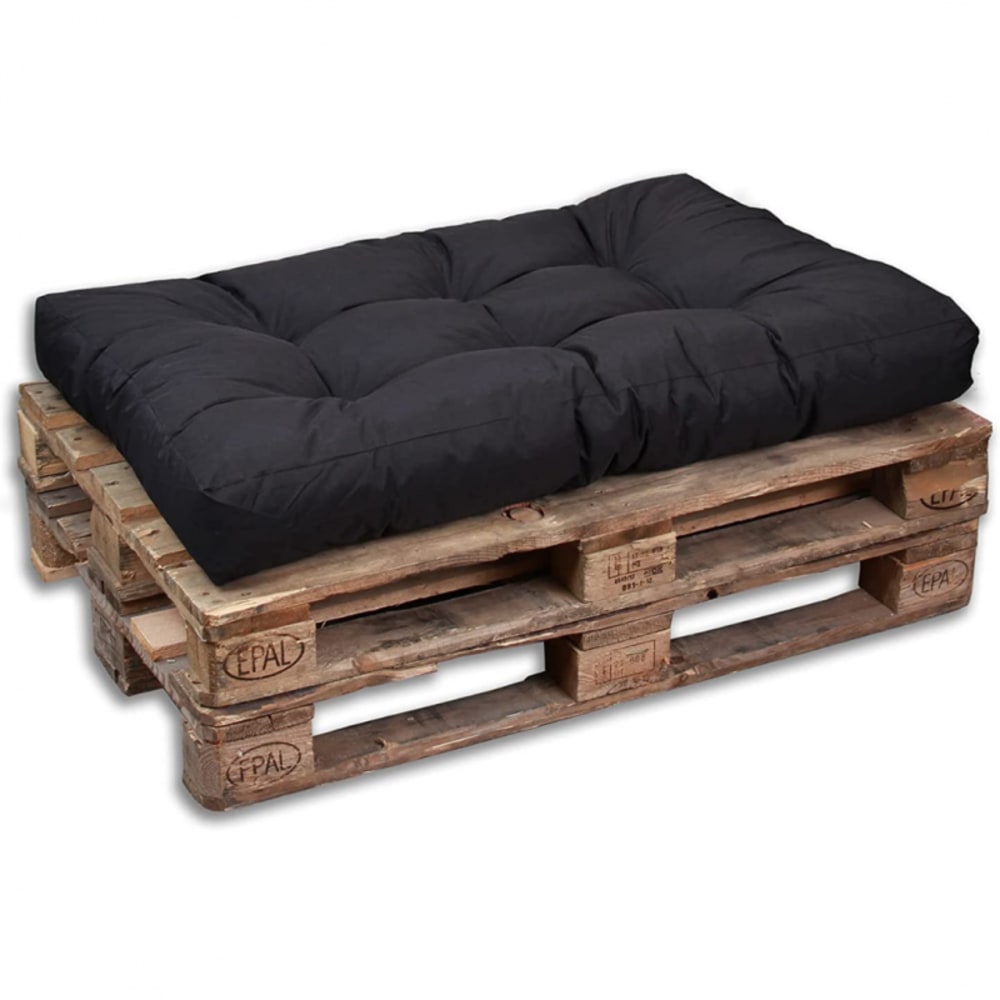 Coussins palette lot en polyester noir 120x80x15 cm - Maisons du Monde
