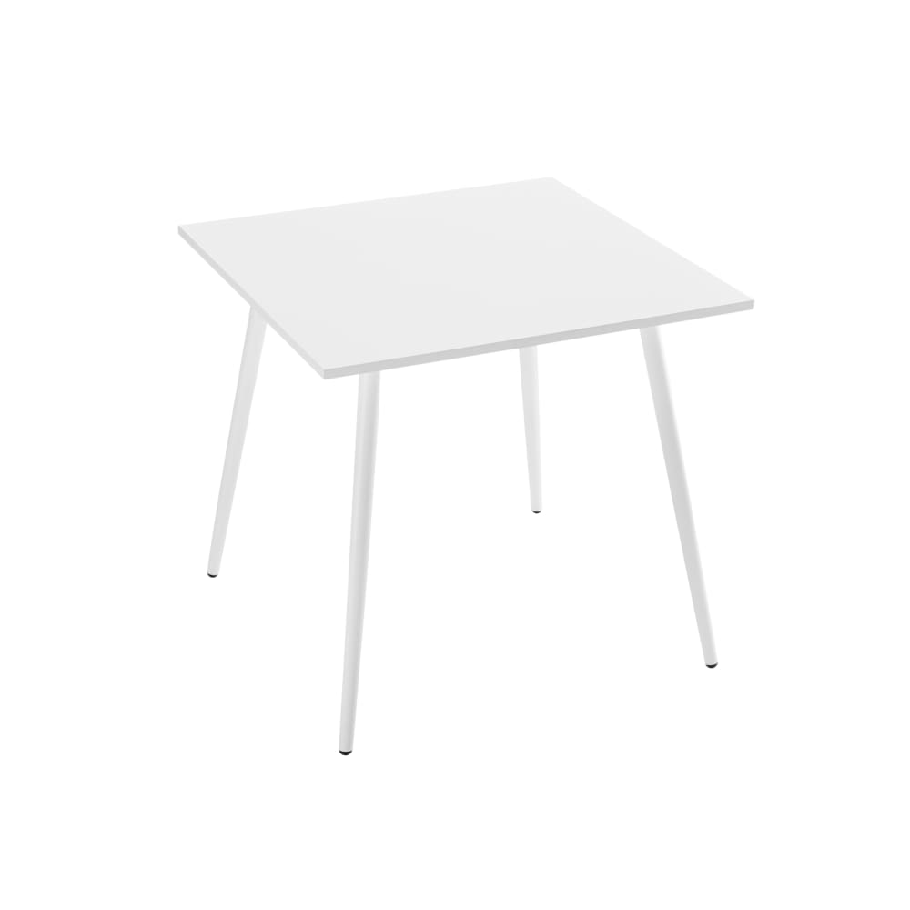 Table à  manger carrée en métal blanc - 80x80 cm