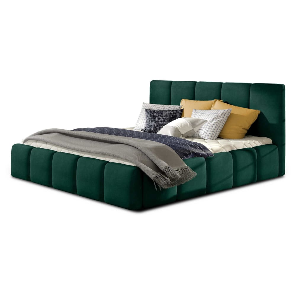 Lit coffre king size 180x200 sommier inclus vert Lit coffre king size 180x200 sommier inclus vert