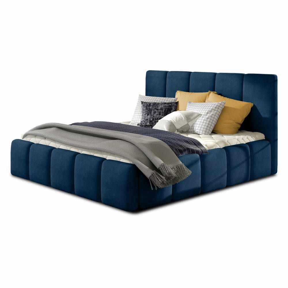 Lit coffre   140x200   sommier inclus  bleu nuit — Beyit