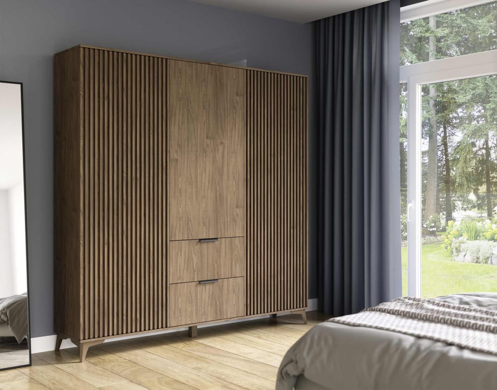Armoire   effet bois   185x192 cm bois
