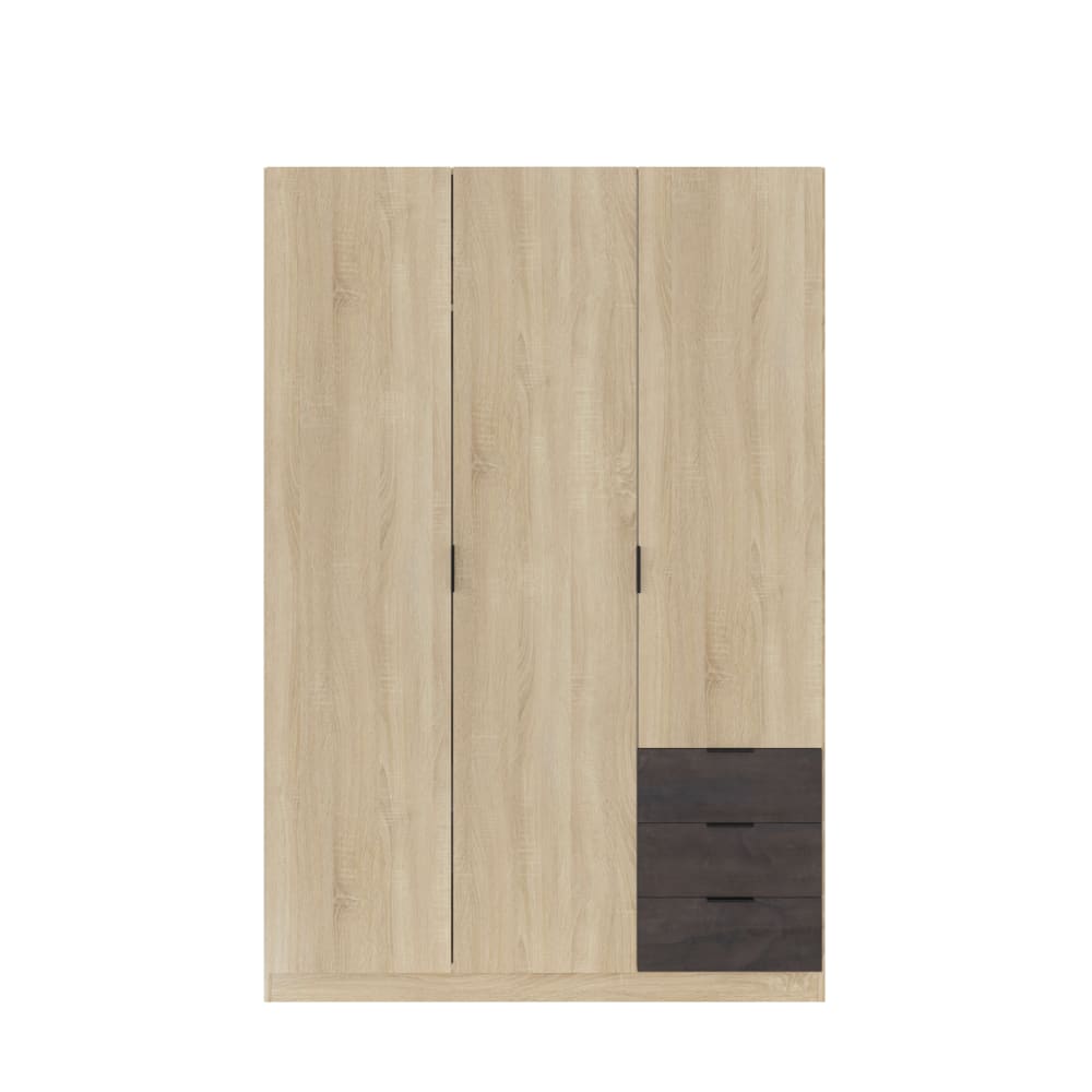 Armoire 3 portes et 3 tiroirs L121 x H180 cm - Bois