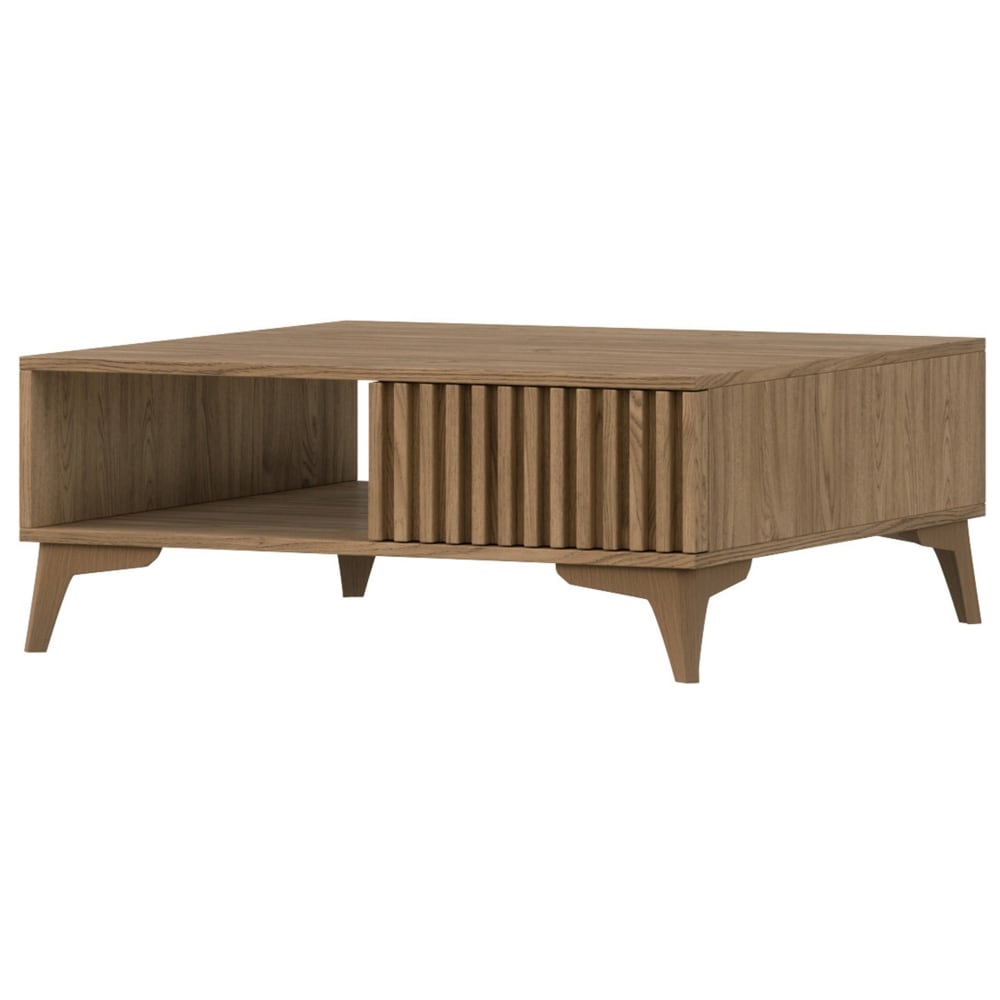 Table basse style contemporain 80 cm bois