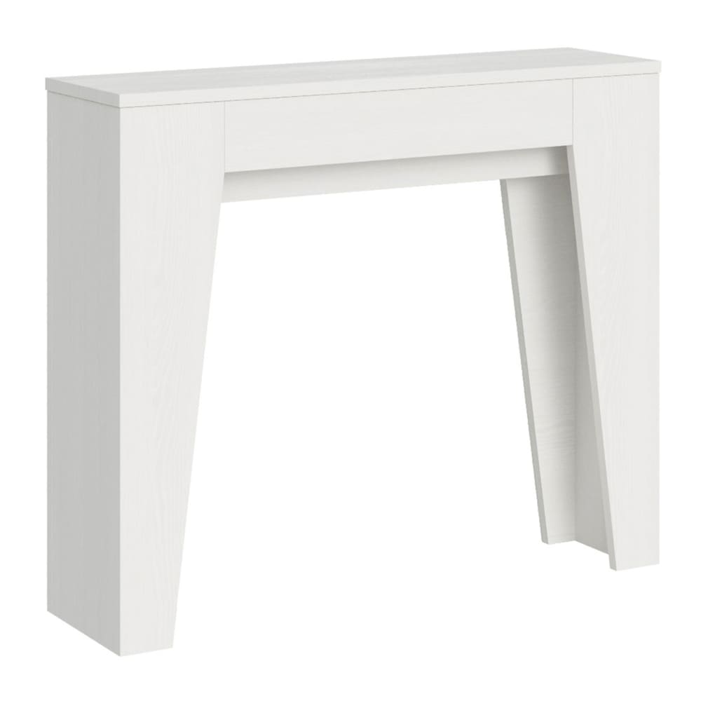 Itamoby Ausziehbarer Konsolentisch 90x25/181cm in Holzoptik Esche weiß style modern - Spanplatte