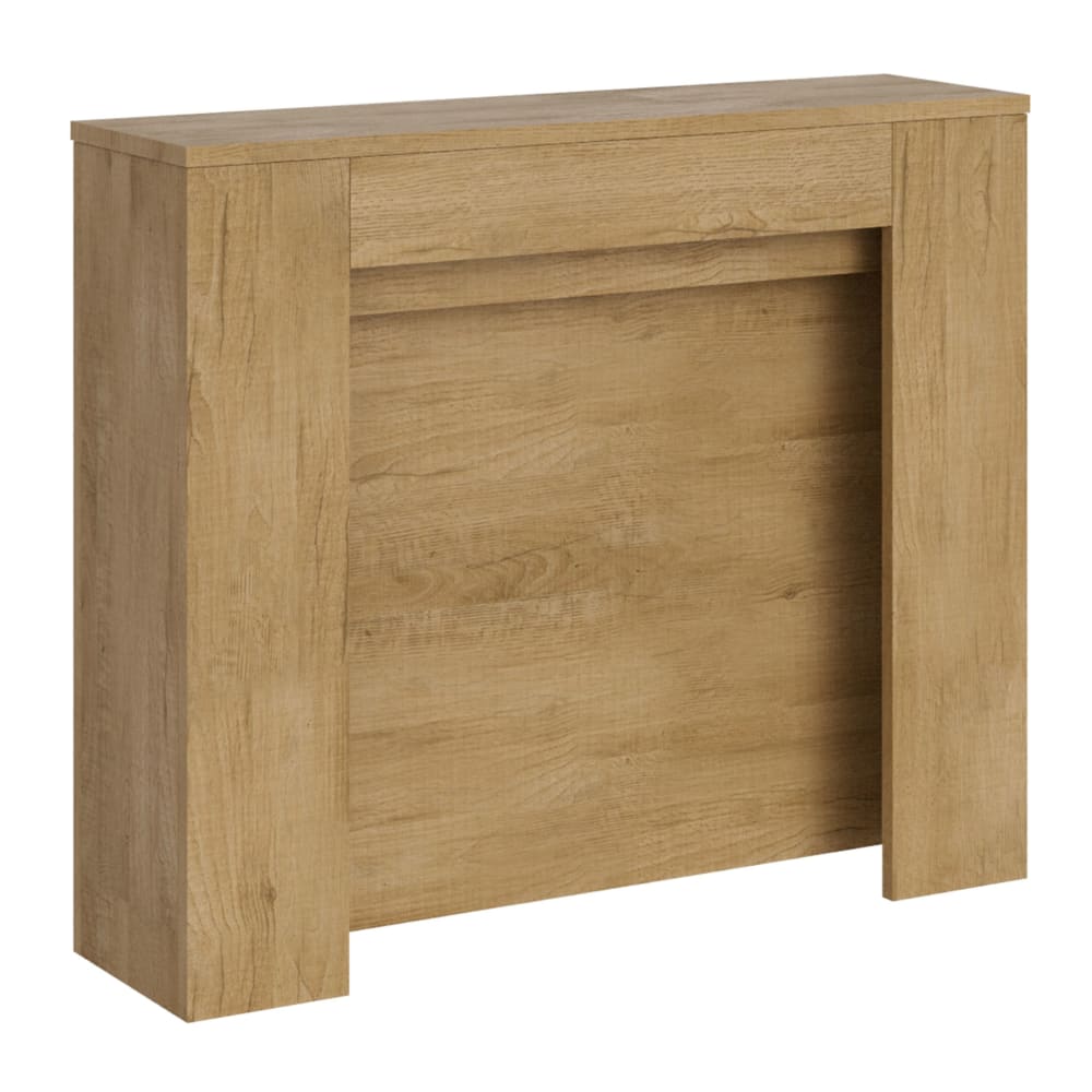 Itamoby Ausziehbarer Konsolentisch 90x25/211cm in Holzoptik Eiche Natur style modern Braun Spanplatte