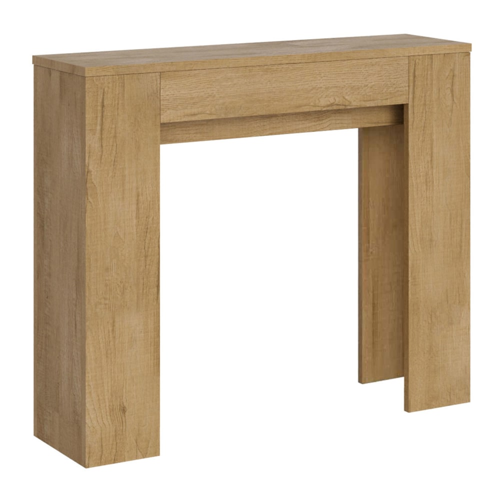 Itamoby Ausziehbarer Konsolentisch 90x25/181cm in Holzoptik Eiche Natur style modern Braun Spanplatte