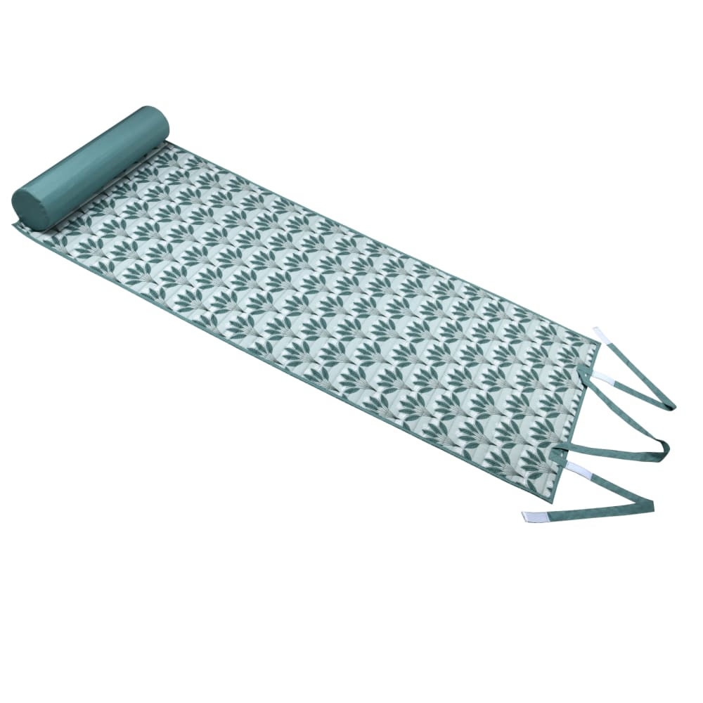 Matelas de plage à motif géométrique polyester vert 150x70 cm