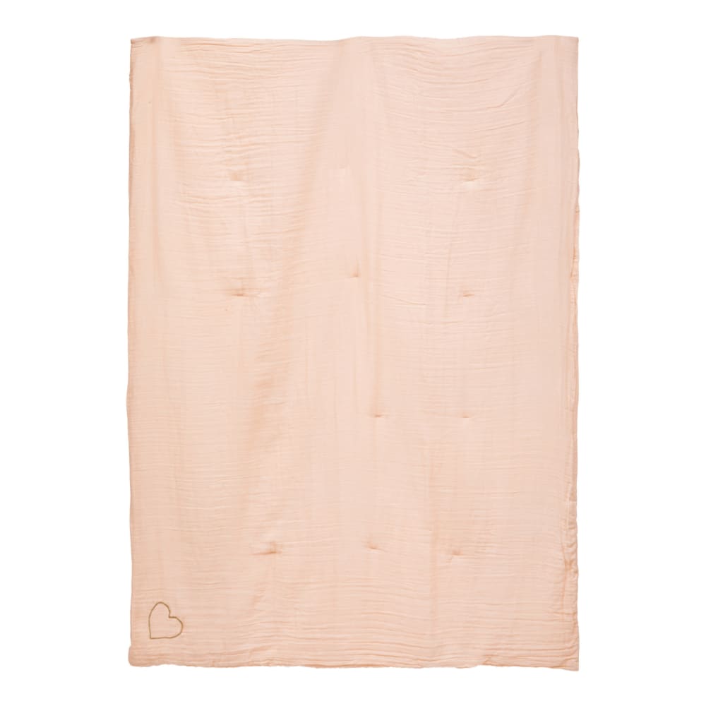 Edredon en gaze de coton rose clair 100x140 cm