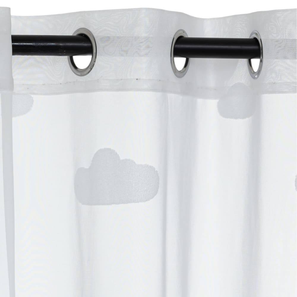 Voilage enfant "nuage" polyester blanc 140x240 cm - Maisons du Monde