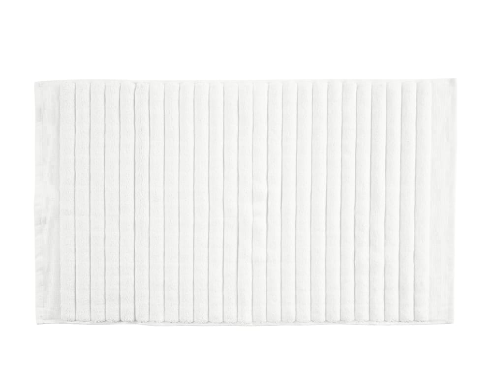 Tapis de bain en coton blanc