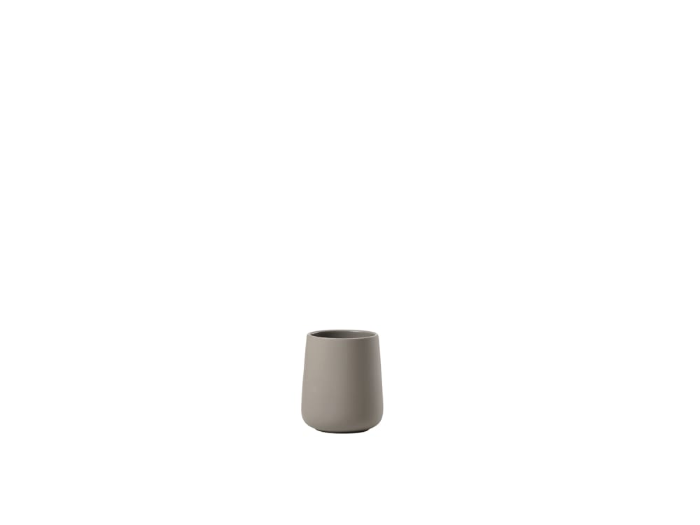 Gobelet pour brosse à dents en grès taupe — Beyit