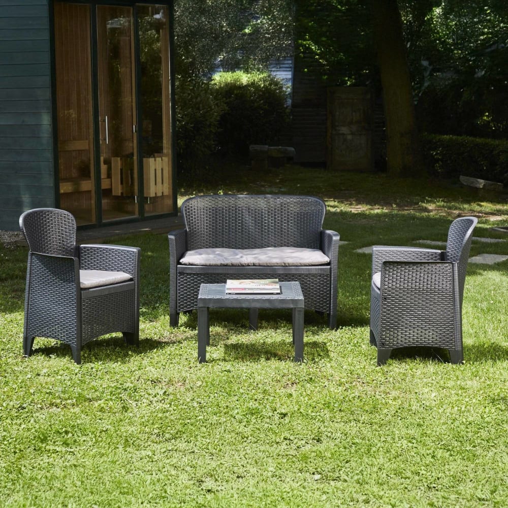 Set salon dextérieur alesandro anthracite - Maisons du Monde