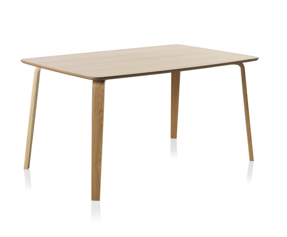 GEESE HOME Tisch mit Platte aus Eichensperrholz Braun Spanplatte