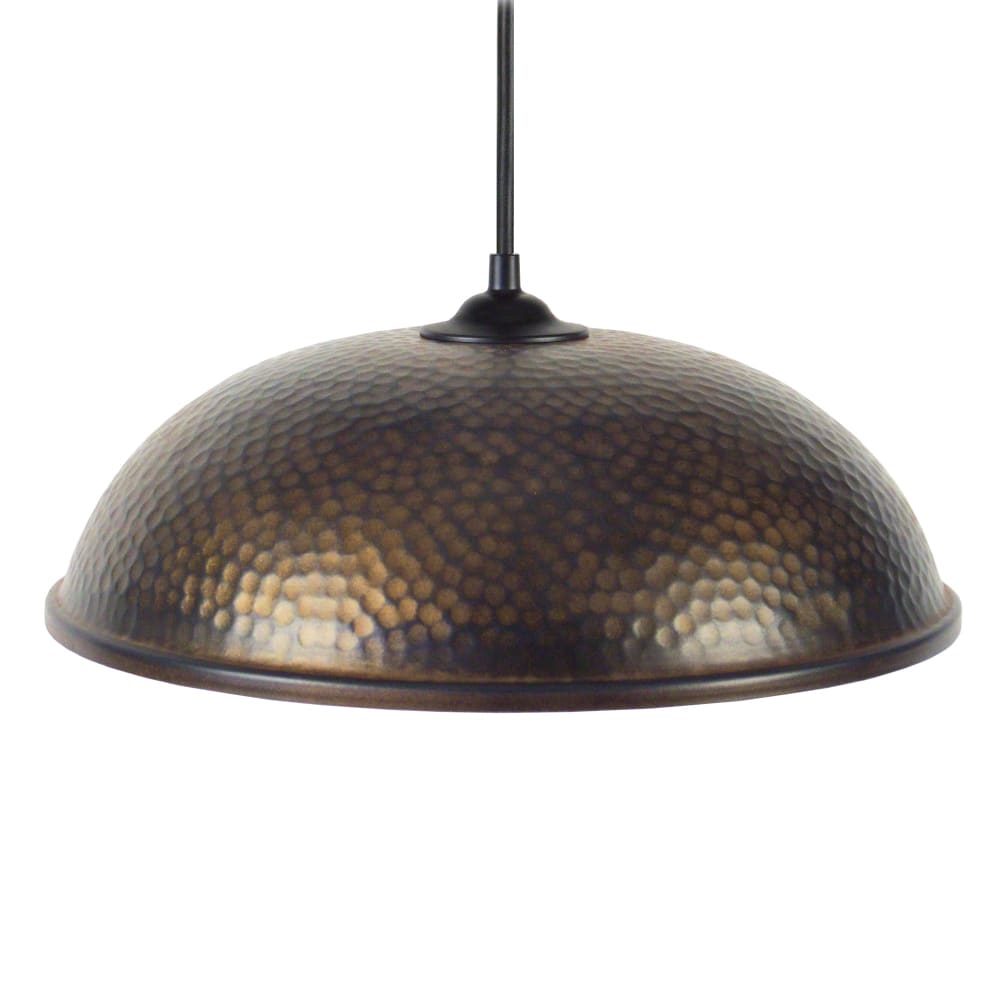 Suspension métal noir abat-jour noir et or