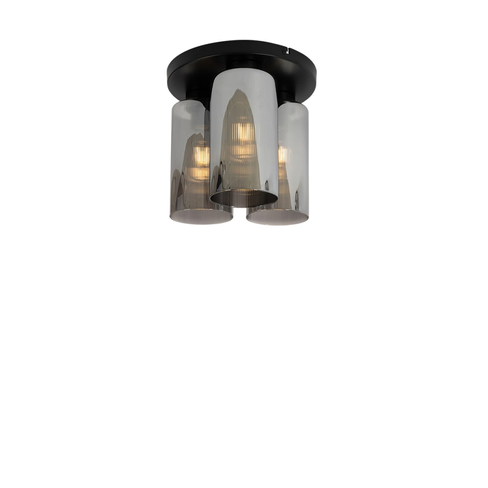 QAZQA Deckenleuchte aus Glas, grau style modern - Glas
