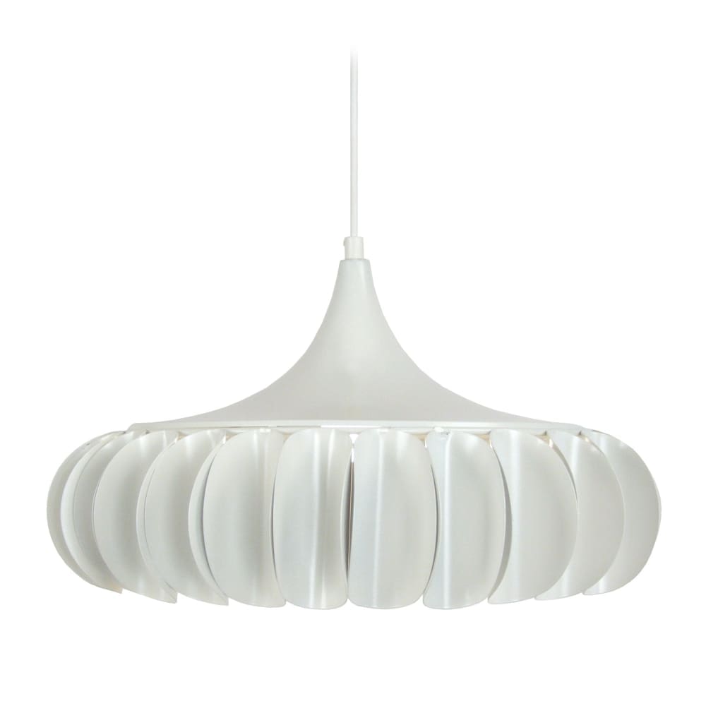 Suspension métal abat-jour blanc ívoire