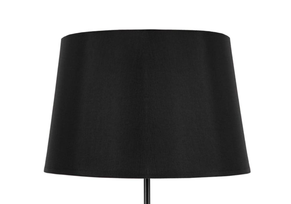 Lampadaire bois noir abat-jour tissu noir — vue 4