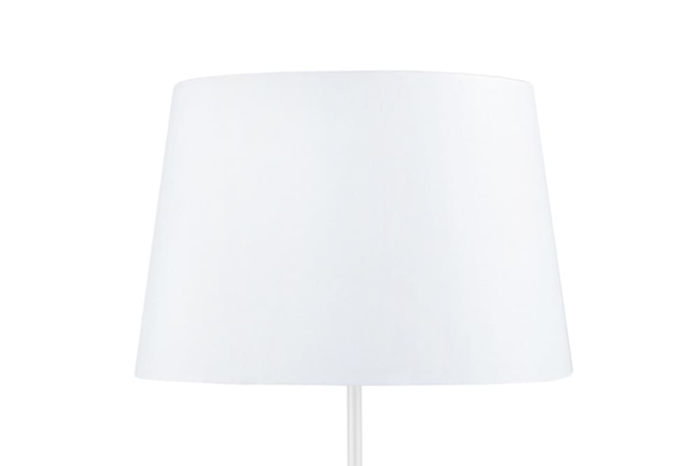 Lampadaire bois abat-jour tissu blanc — vue 4
