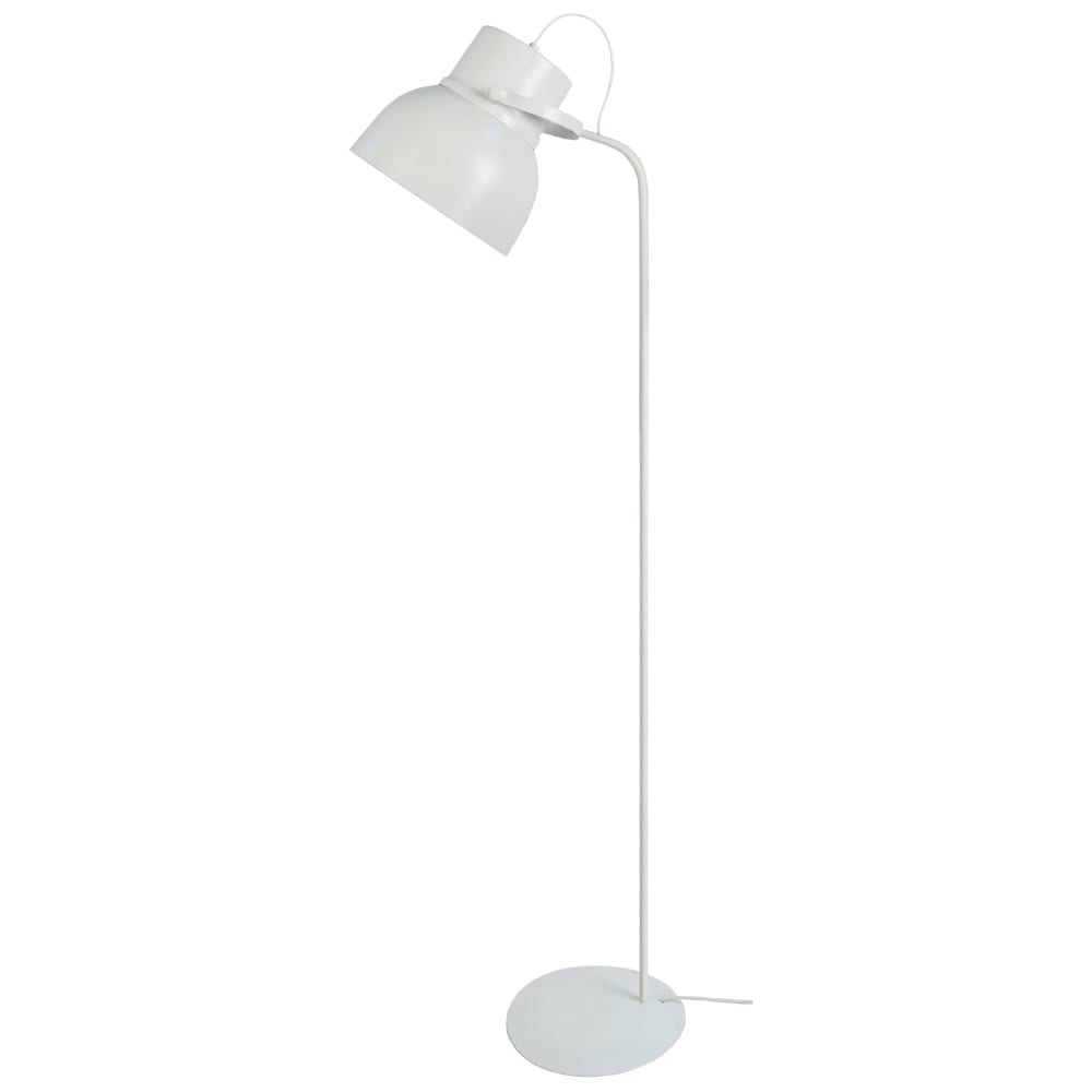Lampadaire liseuse métal  blanc  abat-jour blanc