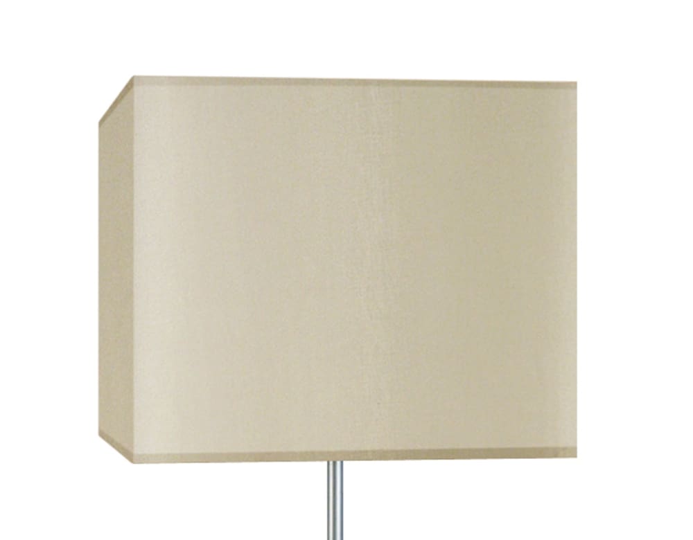 Lampadaire bois foncé métal abat-jour tissu crème — vue 4
