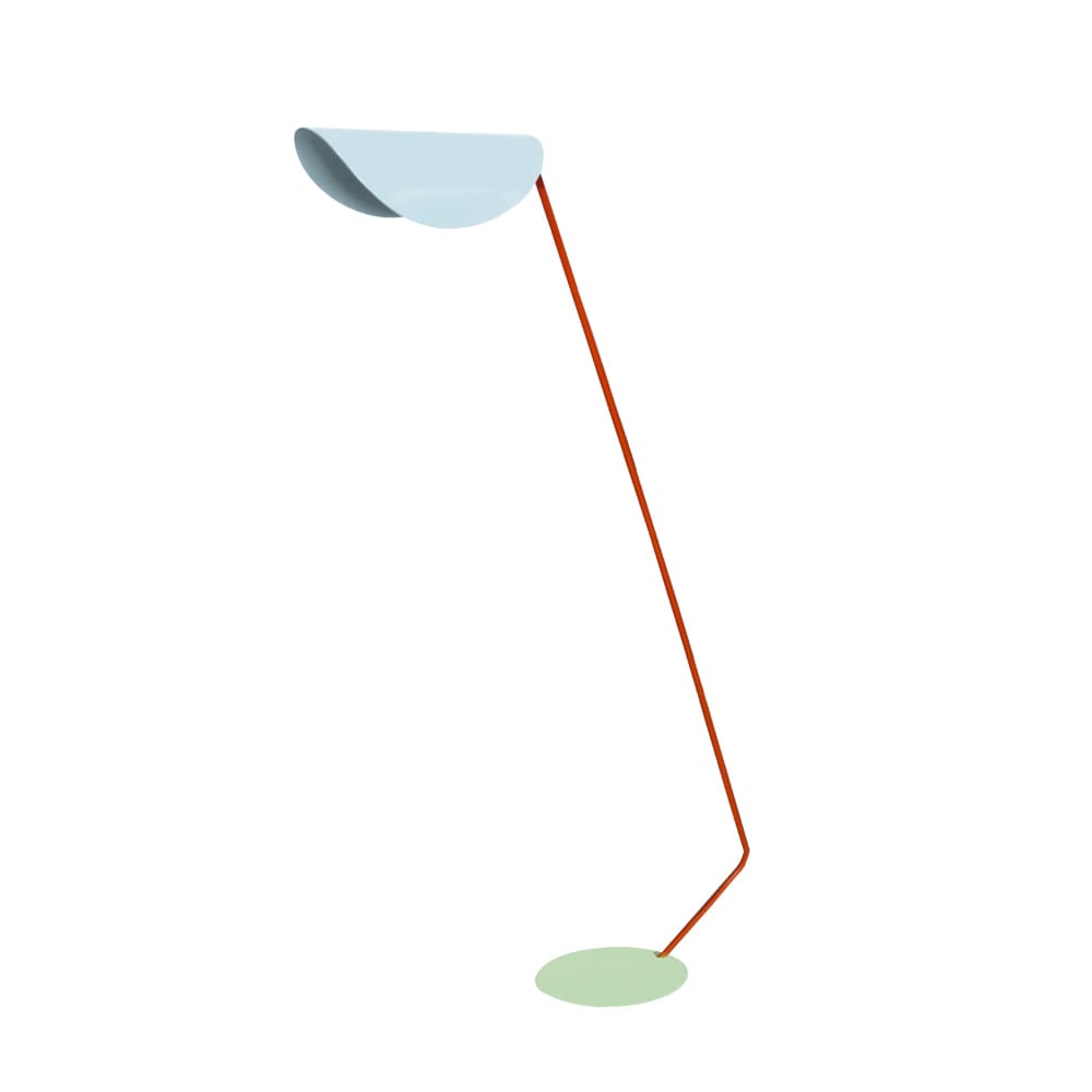 Lampadaire liseuse métal multicolore abat-jour bleu