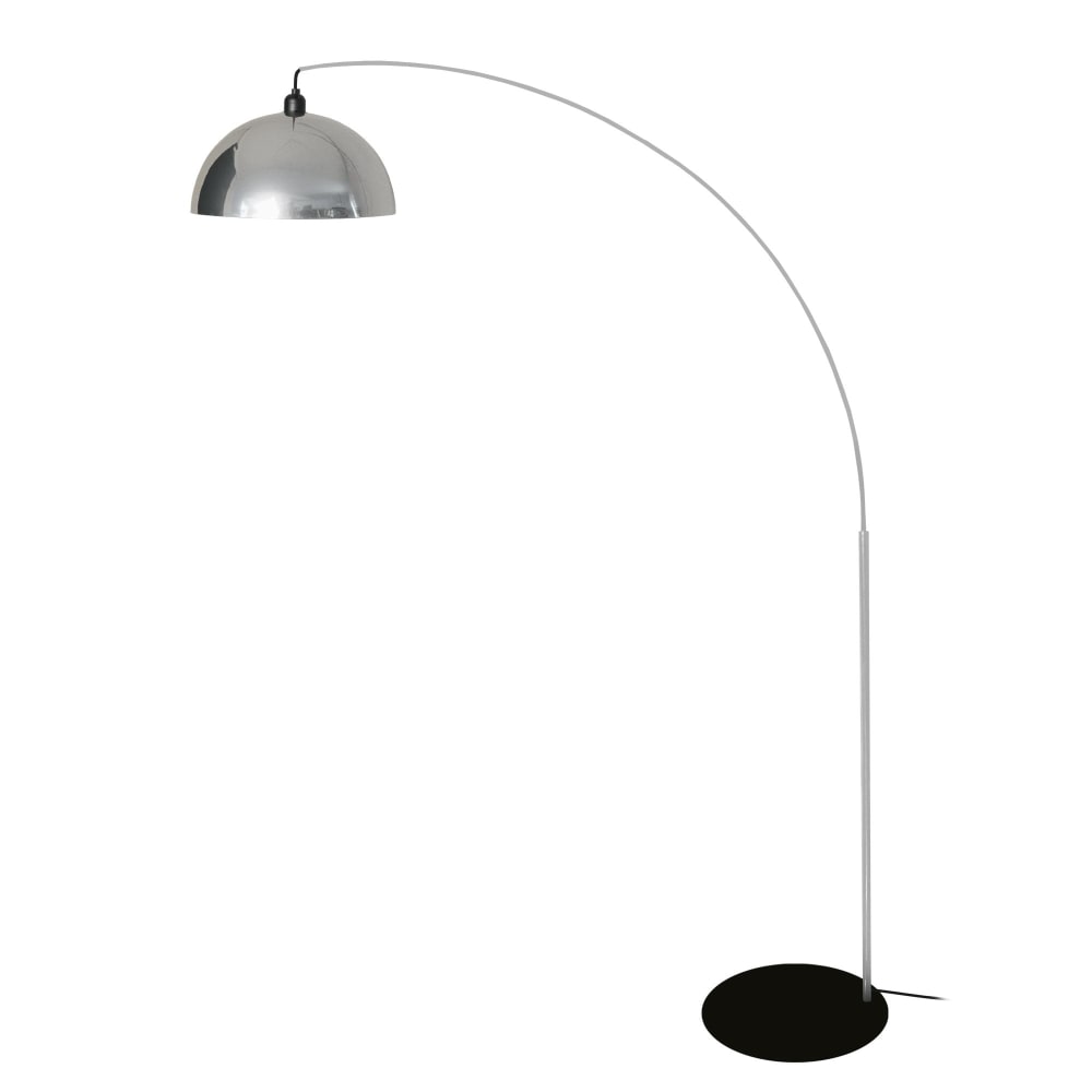 Lampadaire métal noir abat-jour chrome - Maisons du Monde