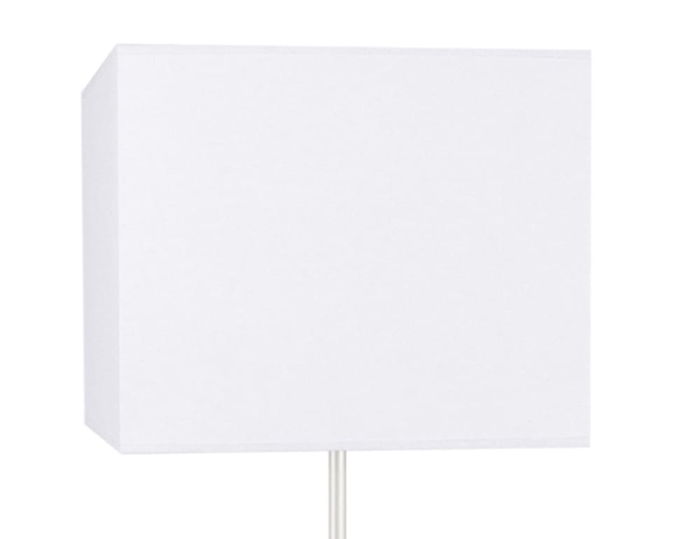 Lampadaire bois naturel et métal abat-jour tissu blanc — vue 4