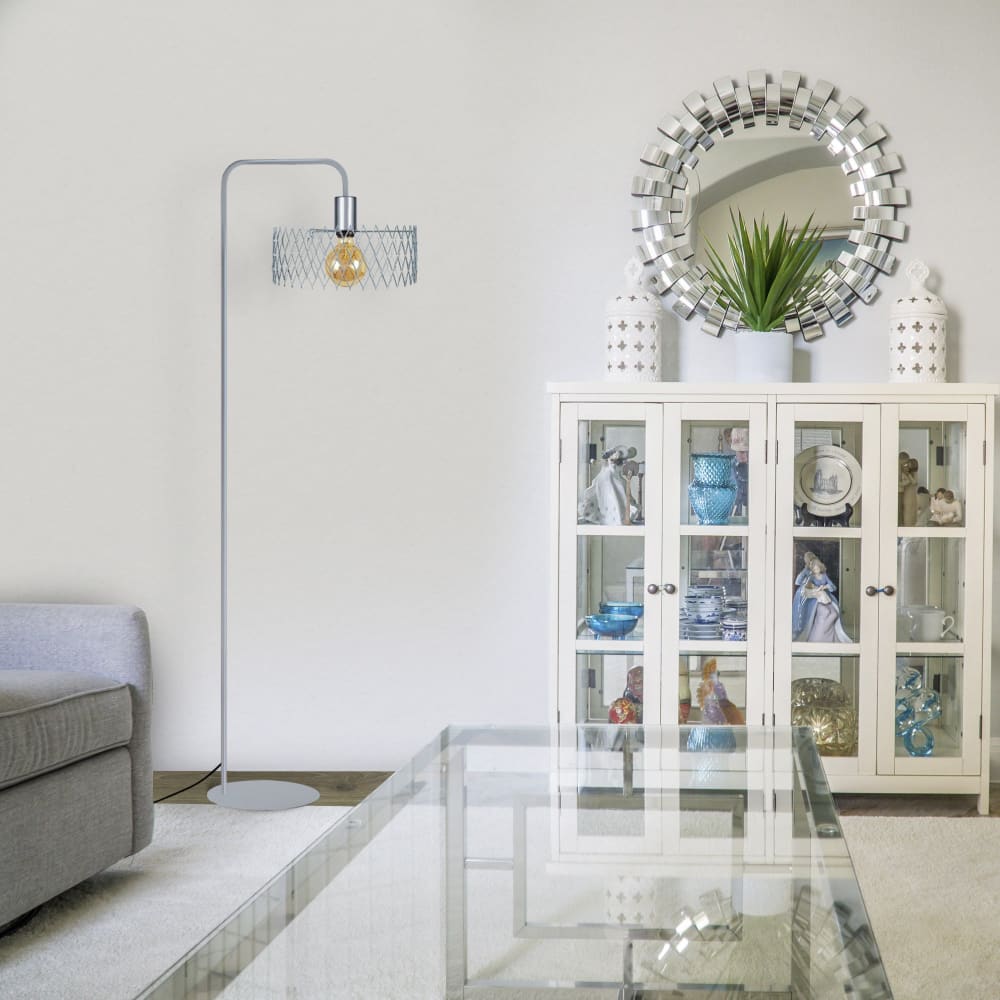 Lampadaire liseuse métal aluminium  abat-jour aluminium