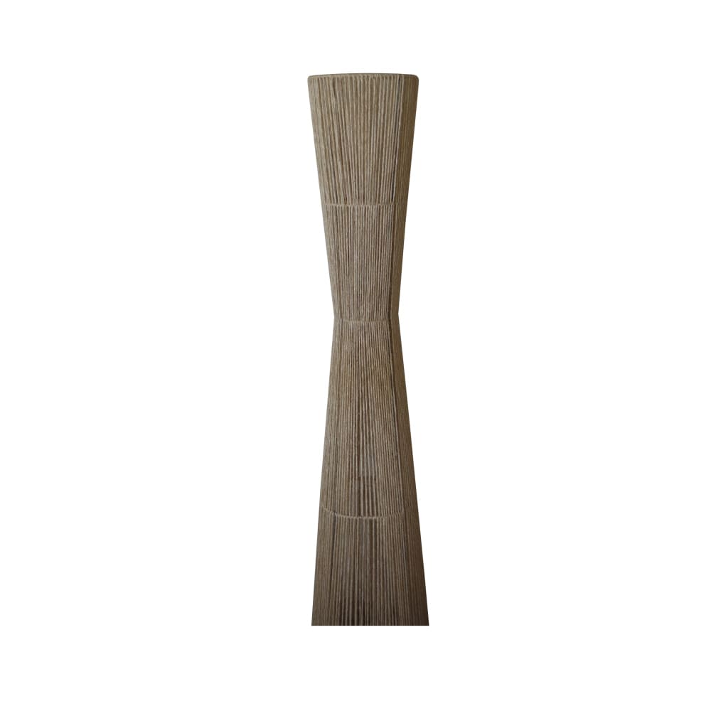 Lampadaire métal naturel abat-jour fibre naturel — vue 4