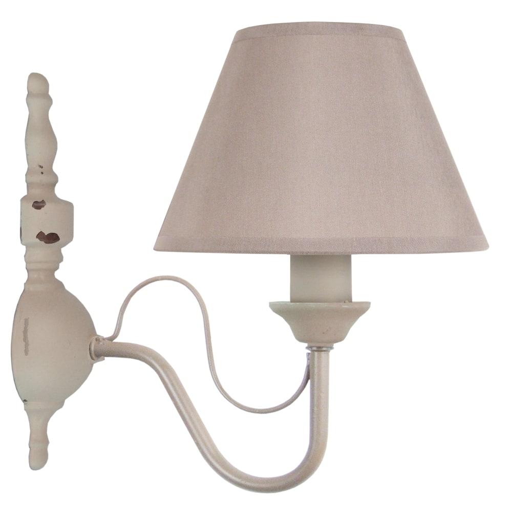 Applique métal taupe abat-jour taupe