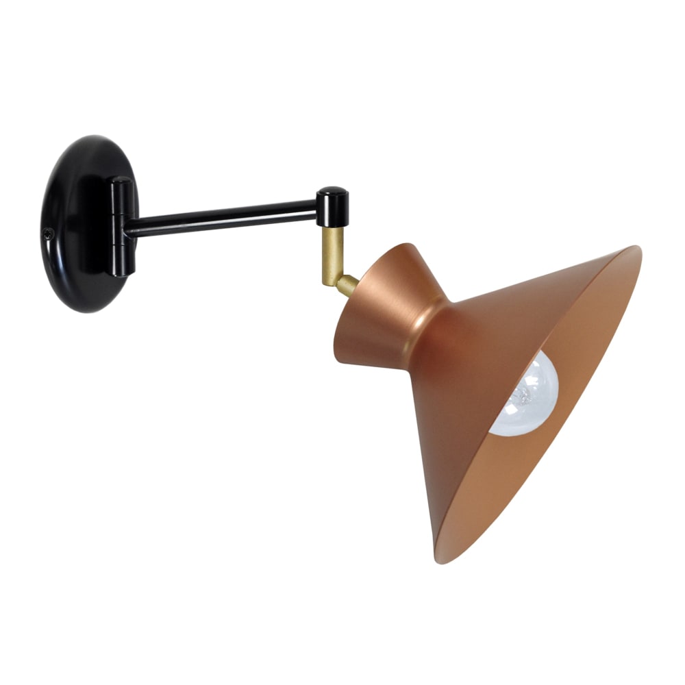 Applique métal noir abat-jour  cuivre