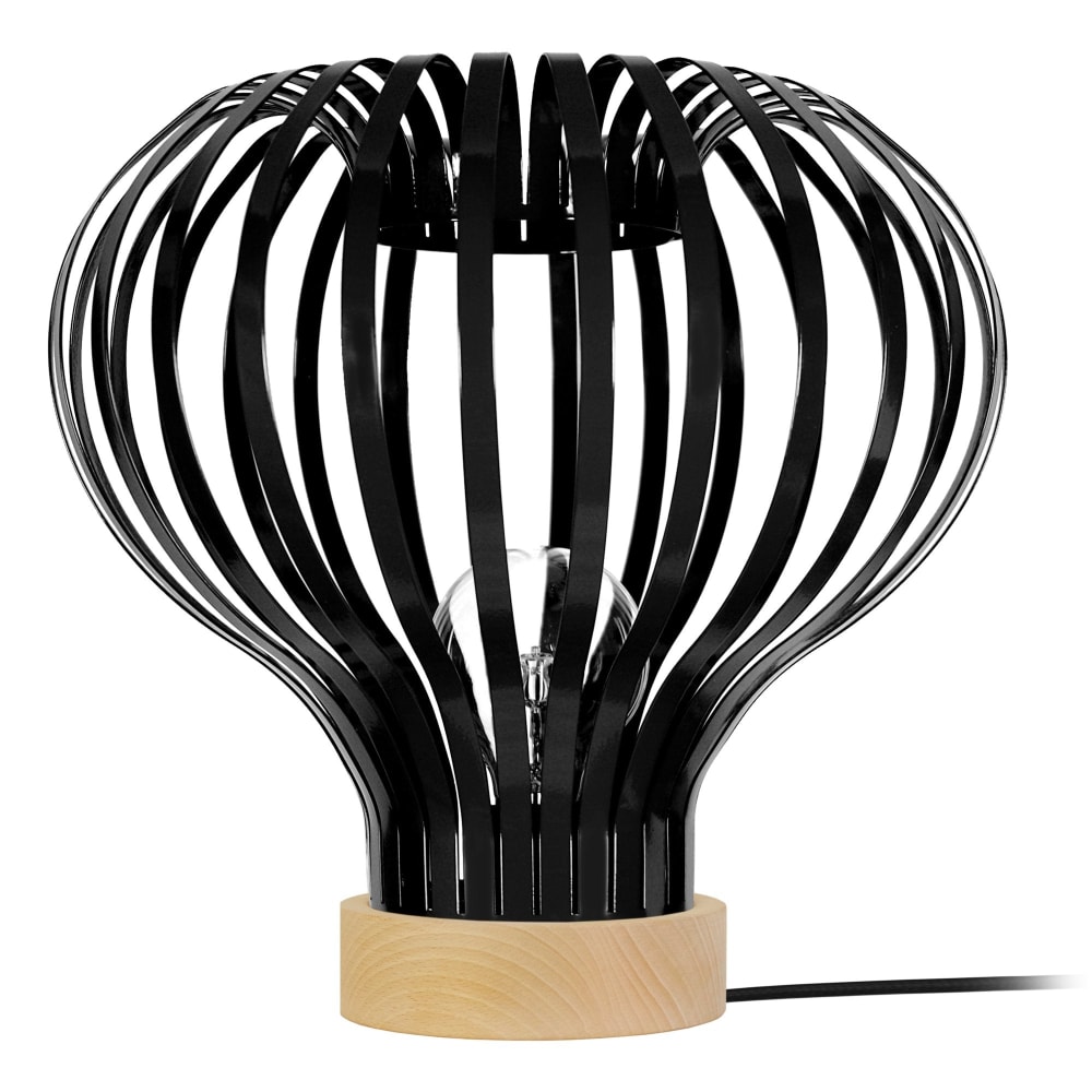lampe à poser bois naturel