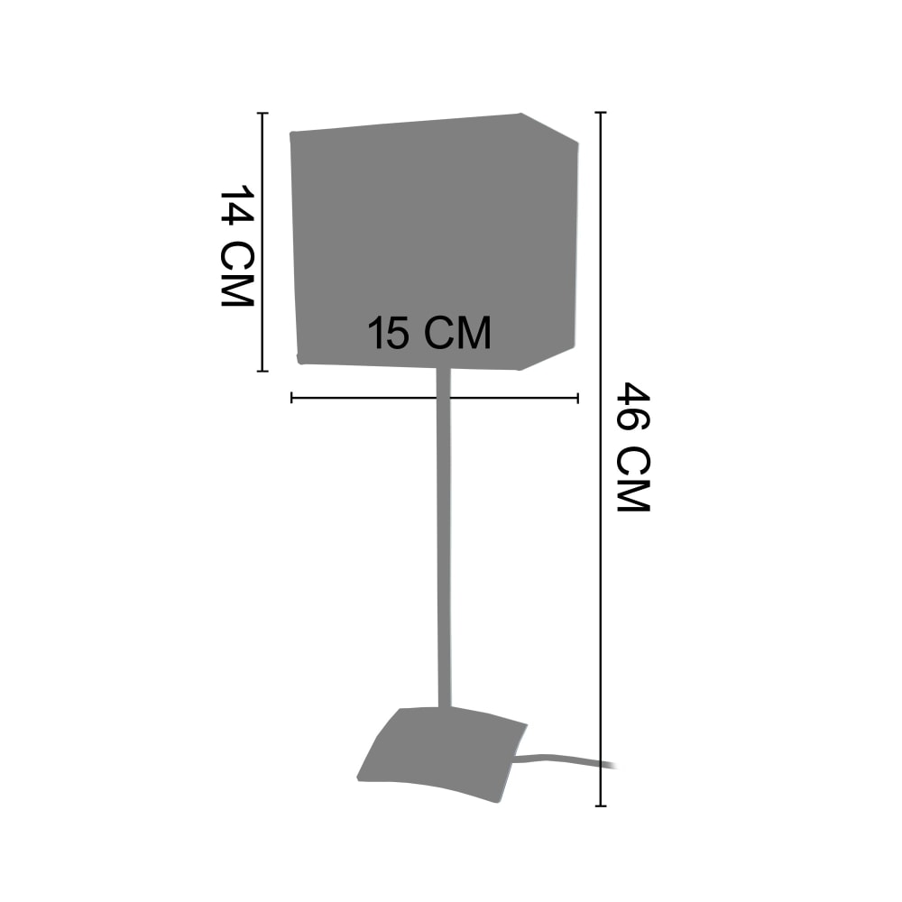 Lampe à poser métal noir abat-jour tissu noir — vue 4