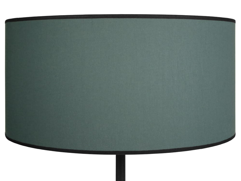 Lampe de table bois naturel abat-jour tissu vert — vue 4