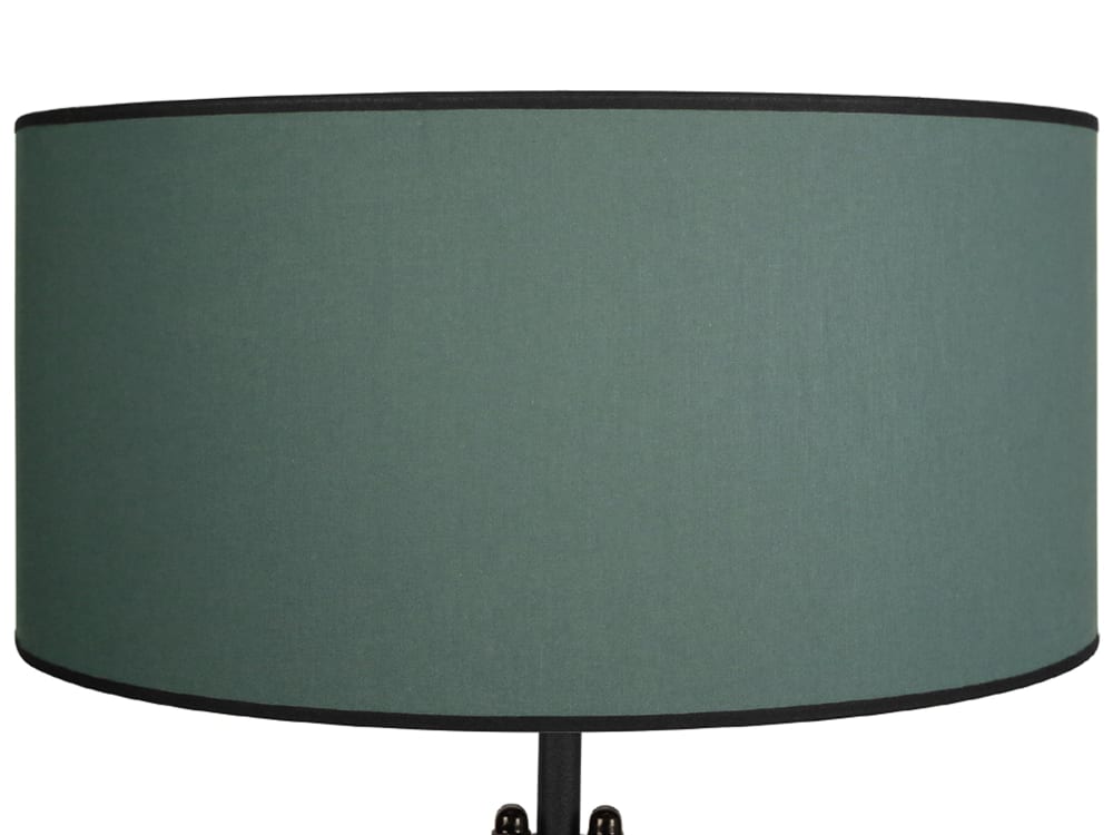 Lampe de table bois naturel abat-jour tissu vert pétrole — vue 4