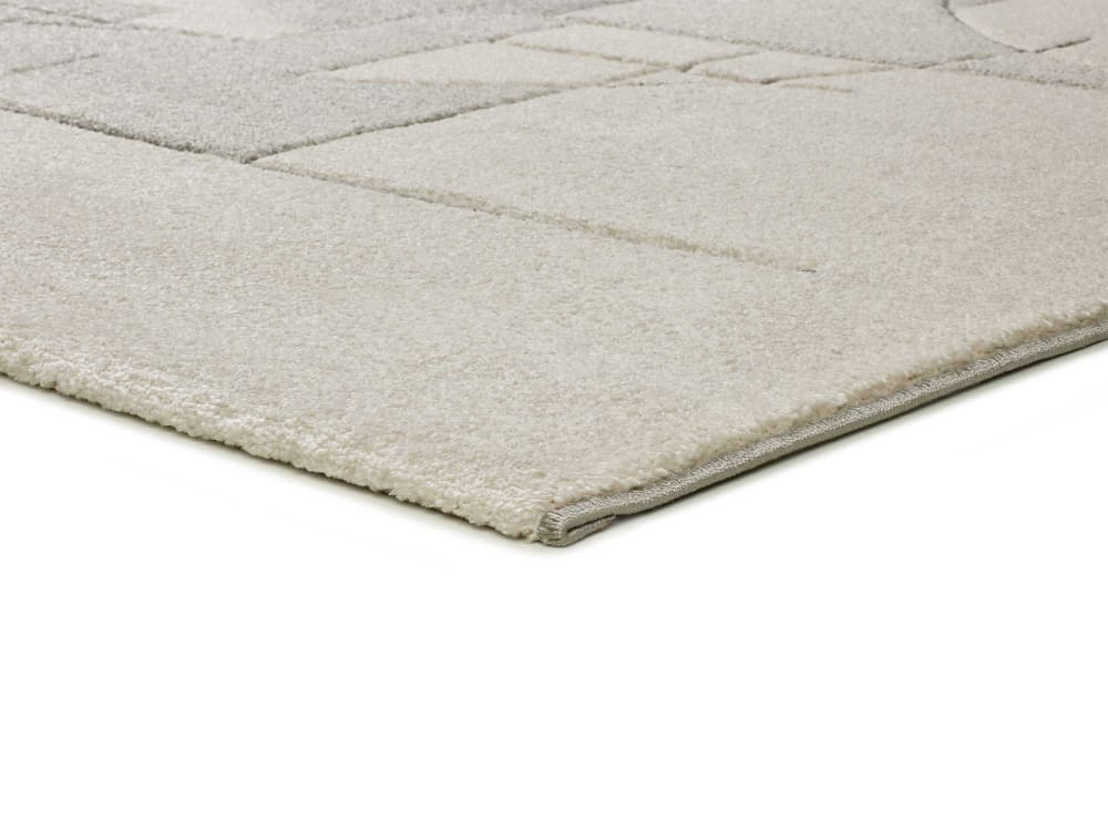 Tapis géométrique crème 160x230 cm — vue 4