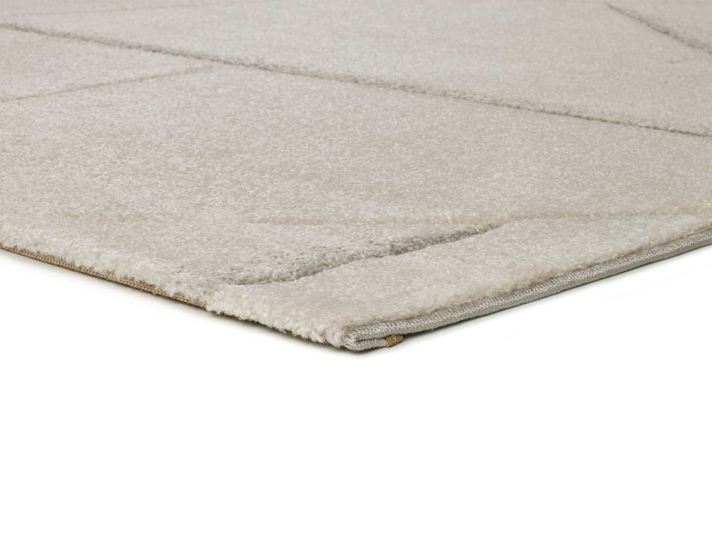 Tapis géométrique crème 200x290 cm — vue 4