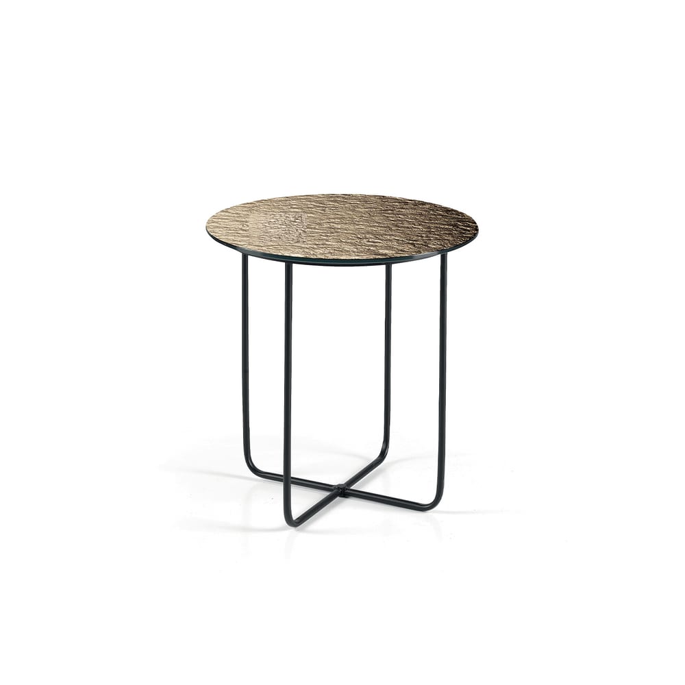 Table+basse+ronde+marron+cm+Ø+45x45h