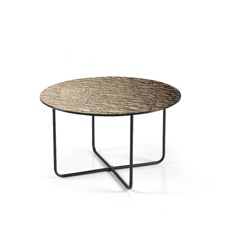 Table+basse+ronde+marron+cm+Ø+60x33h