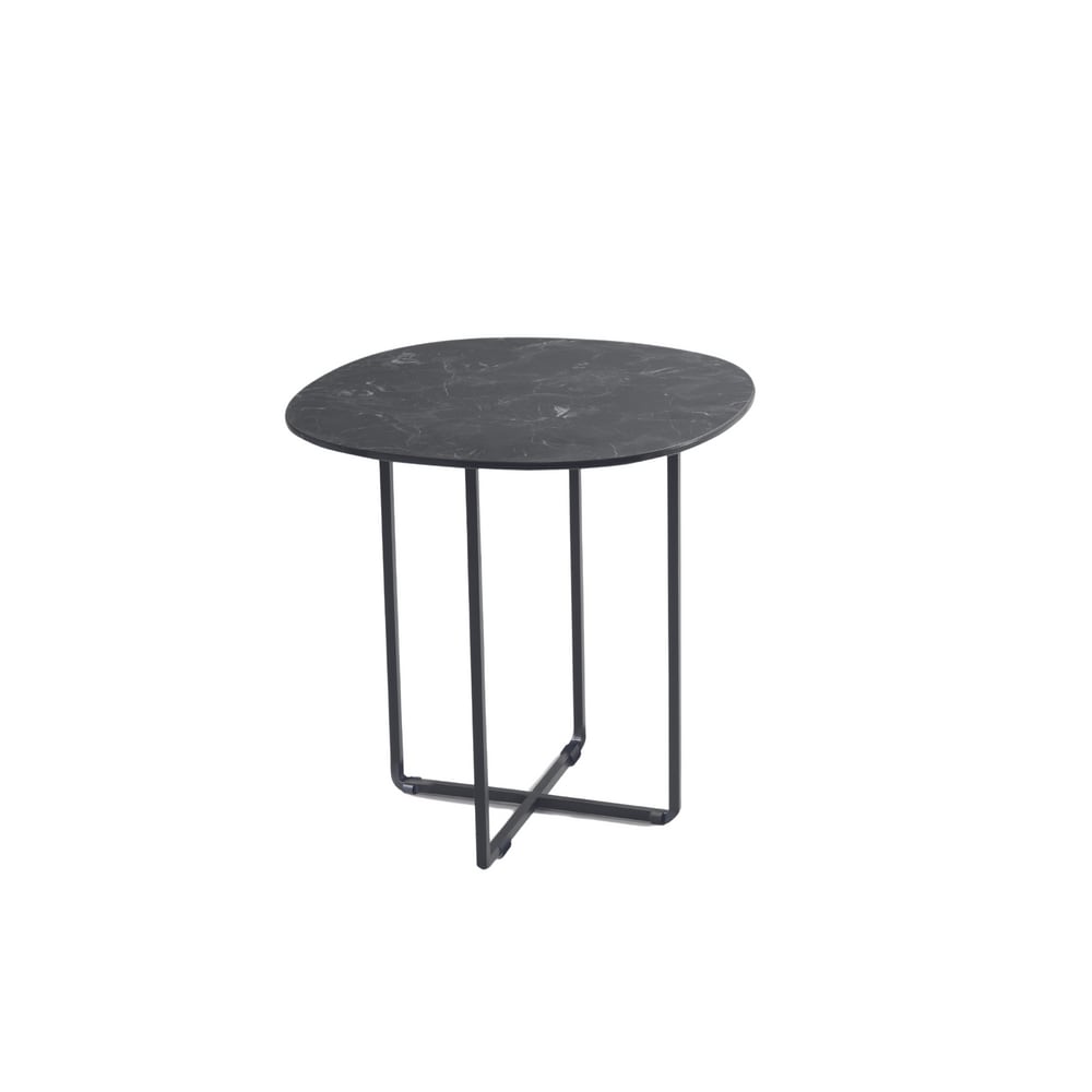 Table+basse+en+metal+noir+50x50+cm+47h