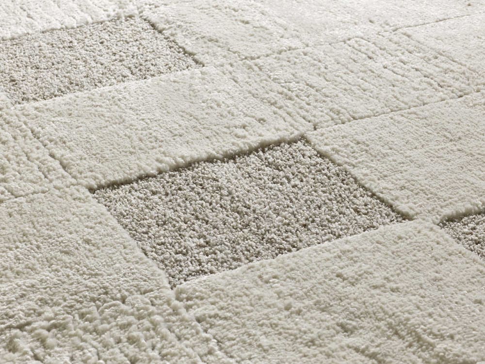 Tapis à relief damier crème/gris 120x170 cm — vue 4