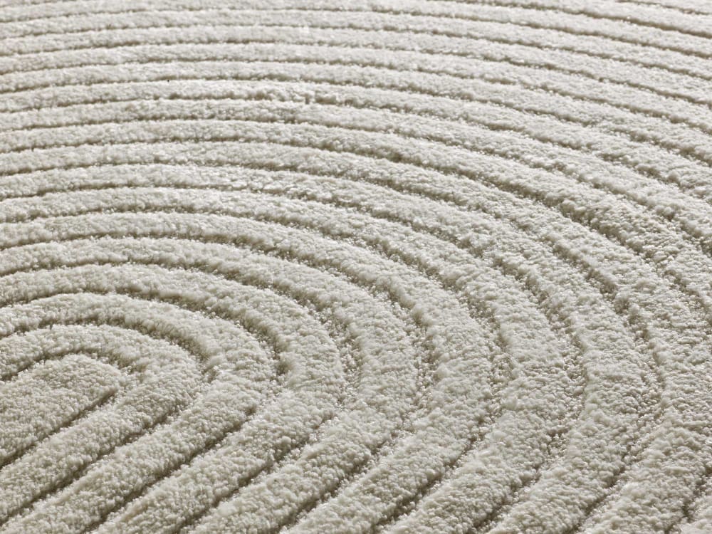 Tapis à relief géométrique crème 160x230 cm — vue 4