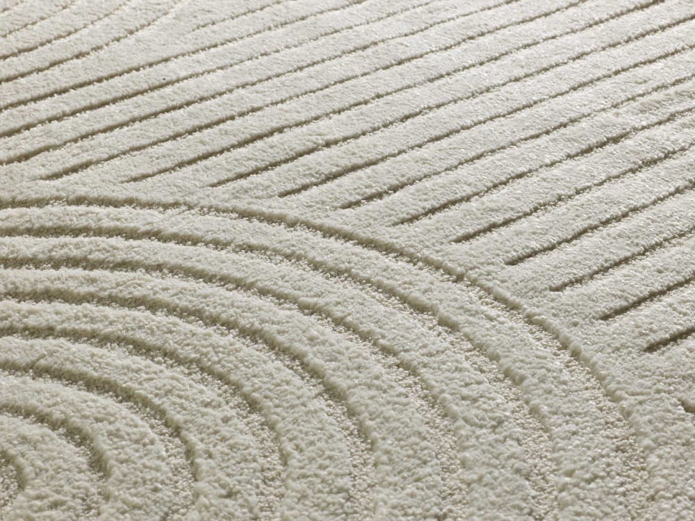 Tapis à relief moderne crème 160x230 cm — vue 4