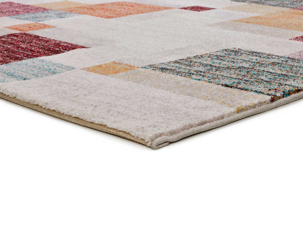 Tapis géométrique blanc/multicolore 160x230 cm — vue 4