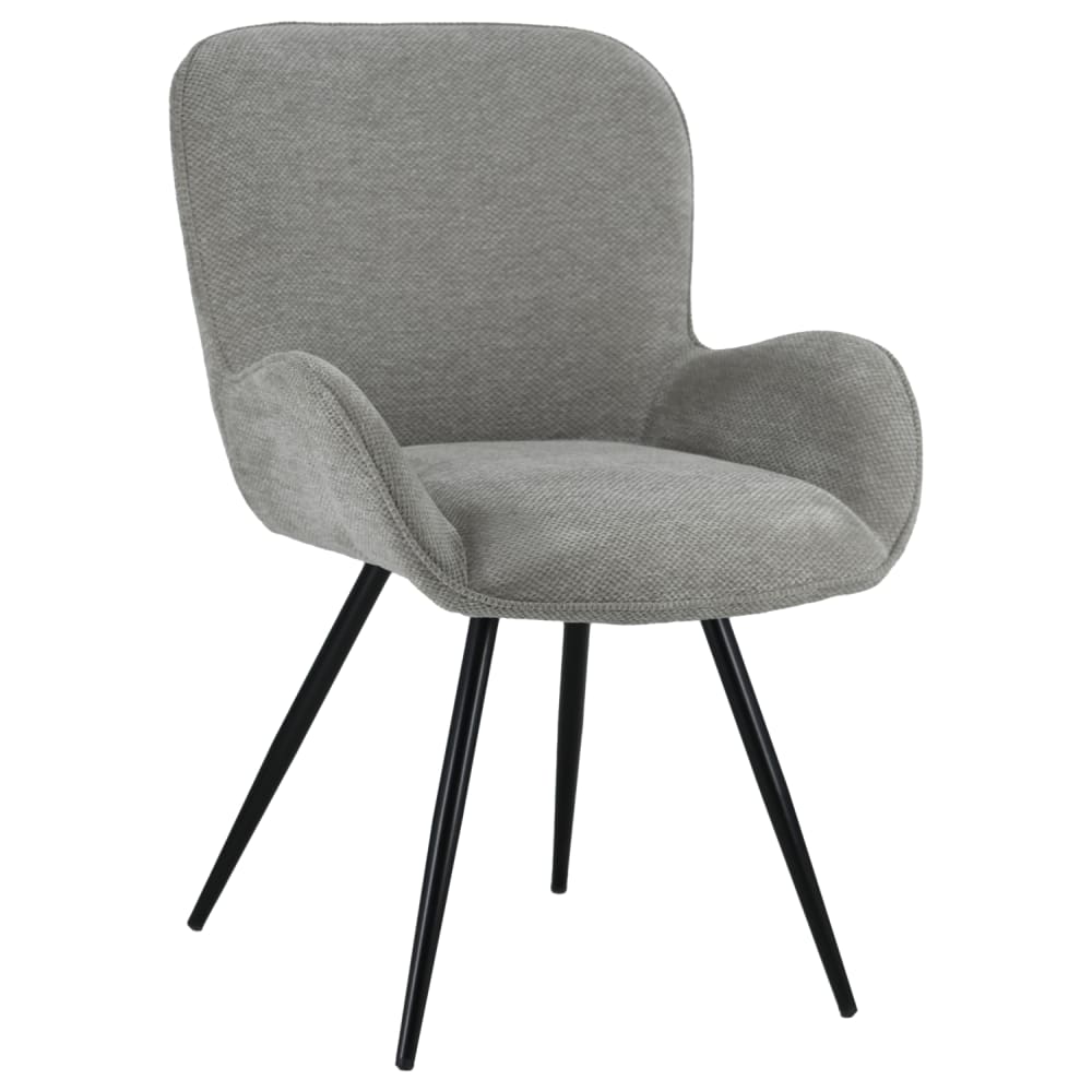 chaise en chenille grise